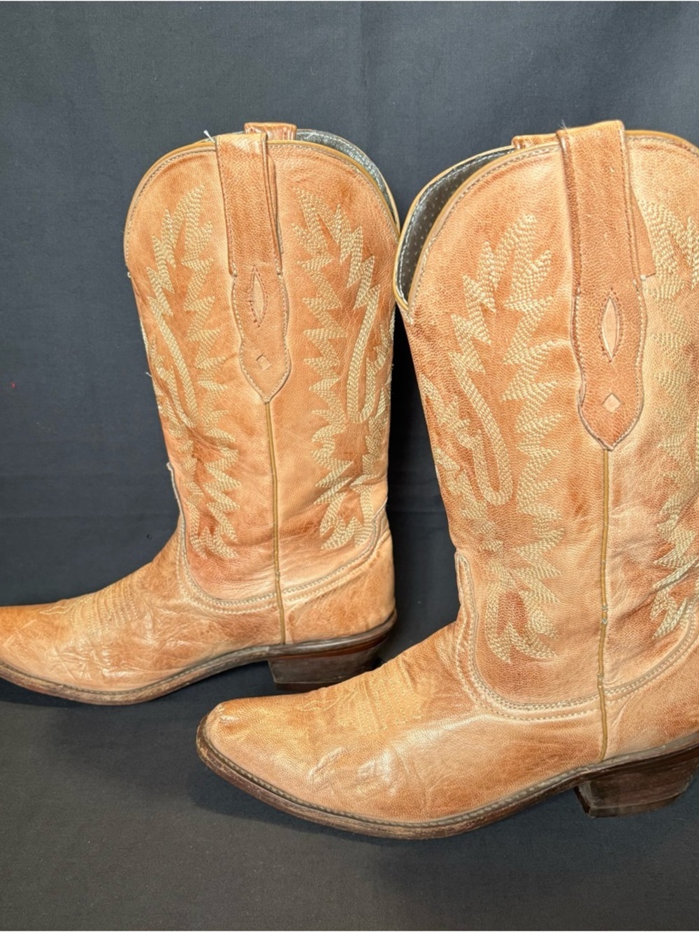 Pecos Bill size 6 Classic Tan Copper Leather Western Cowboy Boots